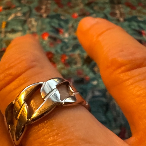 Silver Stainless Steel Chain-Link Ring - Picture 3 of 7